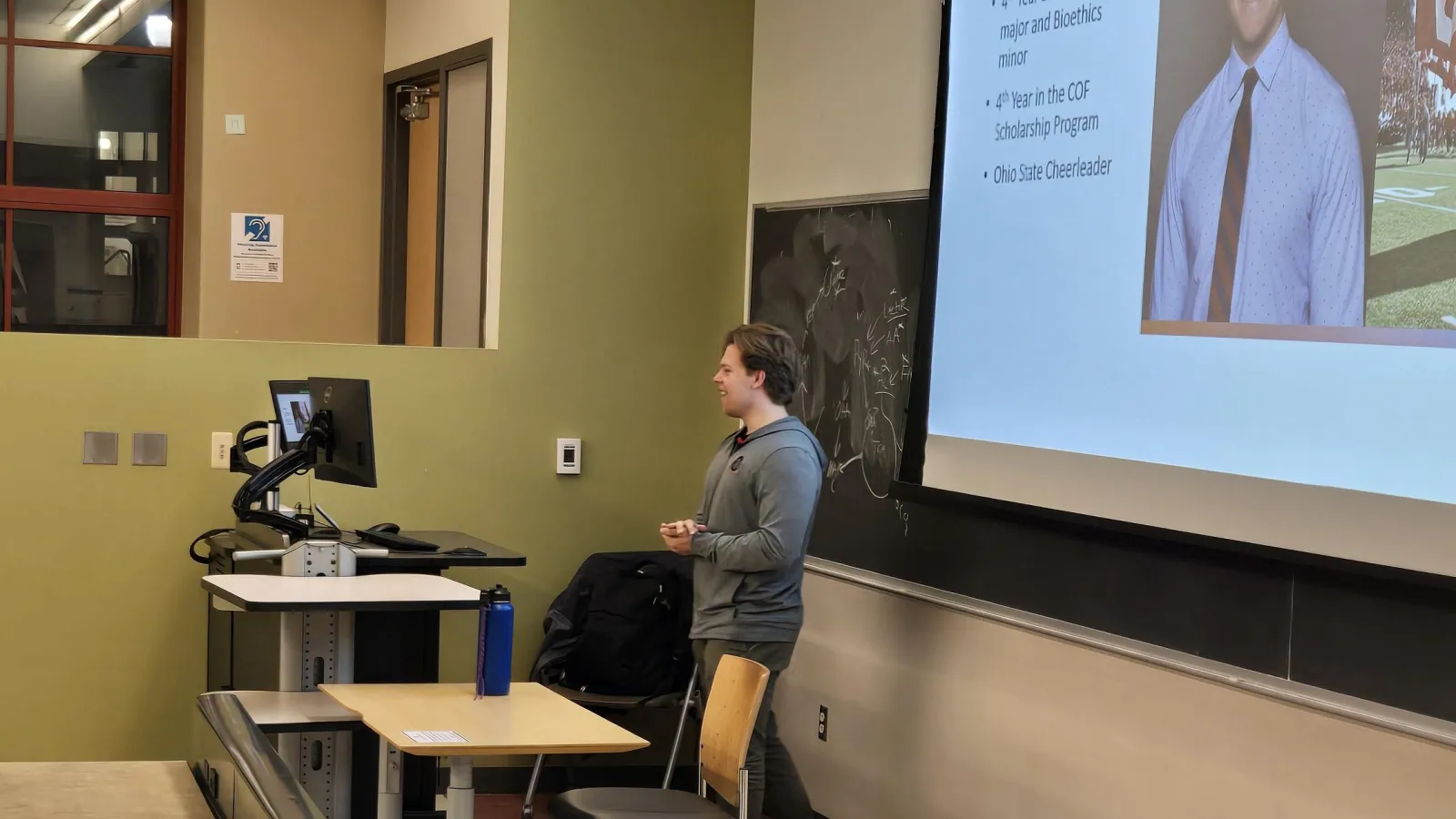 Joshua Sobecks presenting right angle